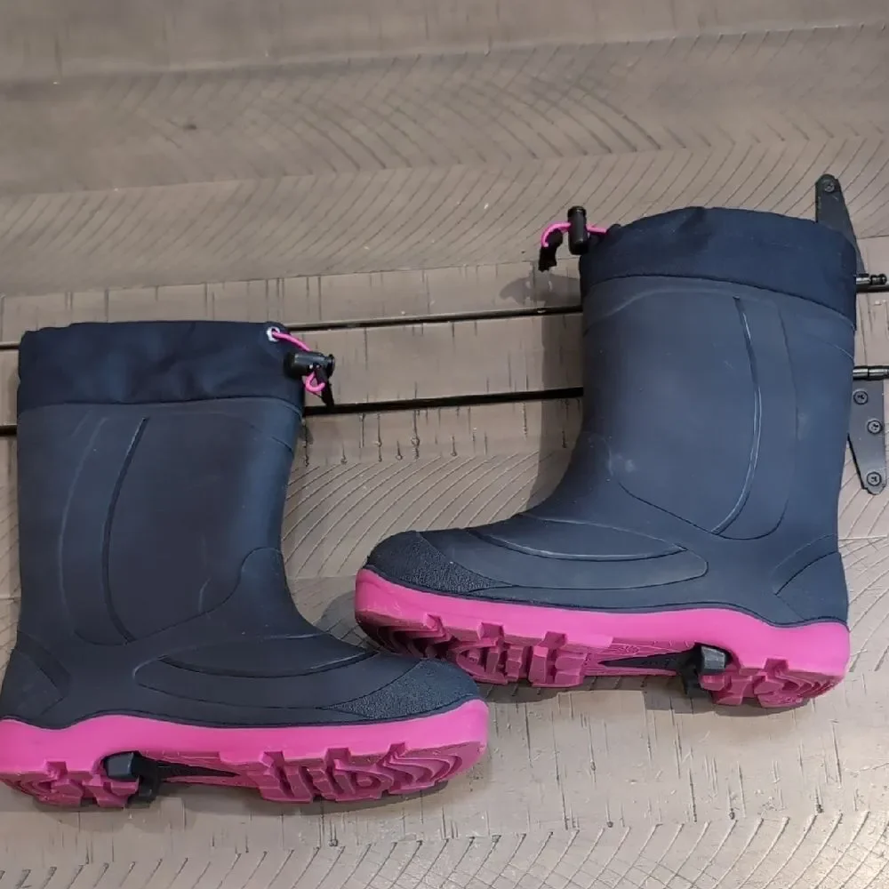Kamik Blue & Pink Rubber Waterproof Rain & Snow Winter Boots Sz 5